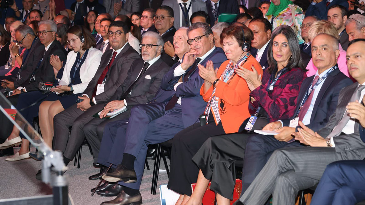 PHOTO/FILE - Aziz Akhannouch y Kristalina Georgieva