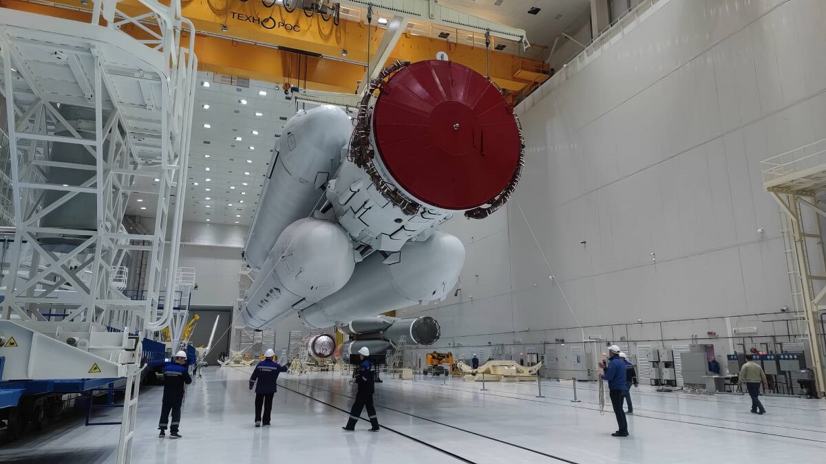 PHOTO/TsENKI-Roscosmos - El lanzador pesado Angara A5 va a ser el encargado de situar en el espacio los primeros módulos de ROS y de trasladar las estructuras de mayores dimensiones y pesos