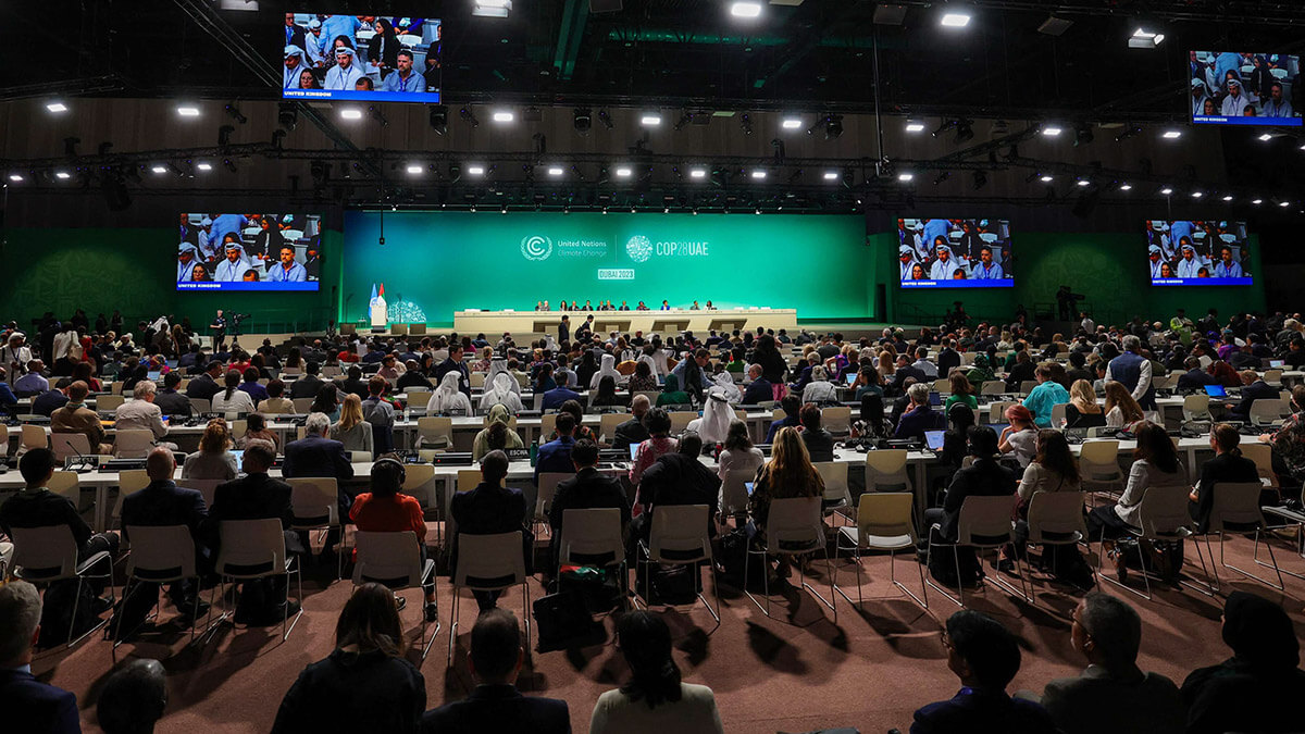 La conferencia sobre el clima de las Naciones Unidas se inauguró en Dubai el 30 de noviembre con las naciones bajo presión para aumentar la urgencia de tomar medidas sobre el calentamiento global y abandonar los combustibles fósiles
AFP/GIUSEPPE CACACE