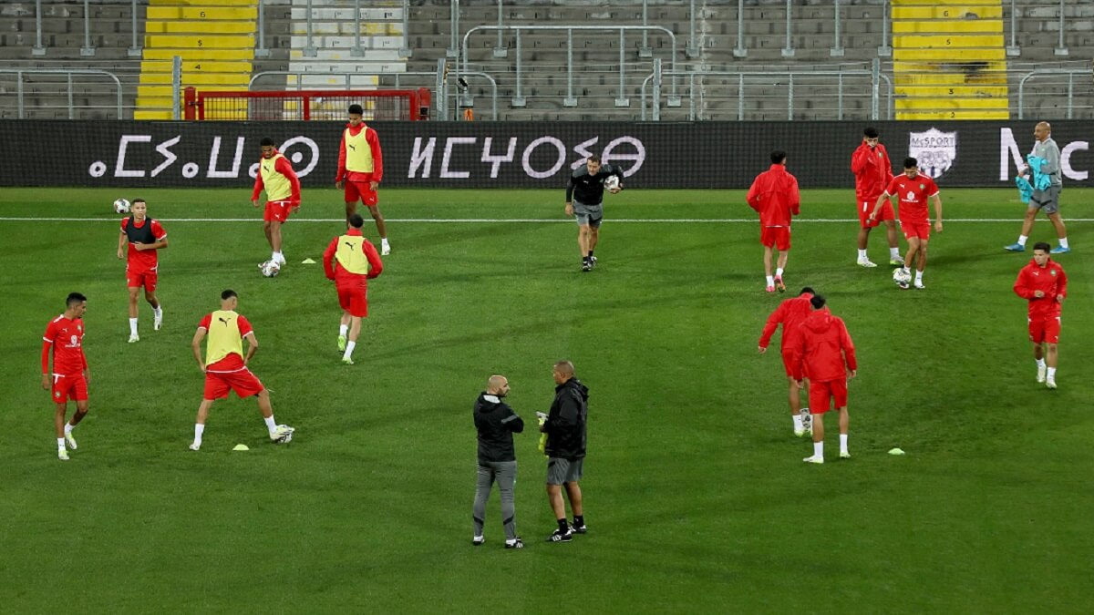 Entrenamiento de la selección de fútbol de Marruecos – PHOTO/AFP/AYOUB BENKARROUM