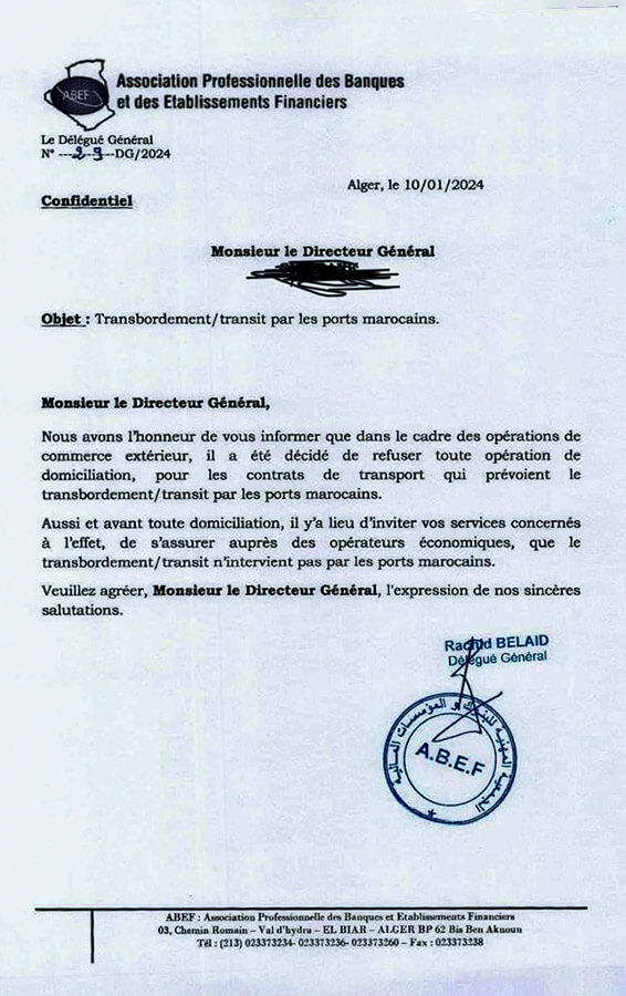 ABEF Argelia Puerto Tánger Med