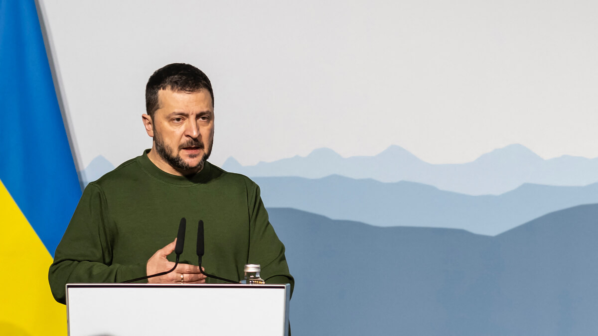 El presidente de Ucrania, Volodymyr Zelensky, en Suiza
- ALESSANDRO DELLA VALLE / POOL / AFP