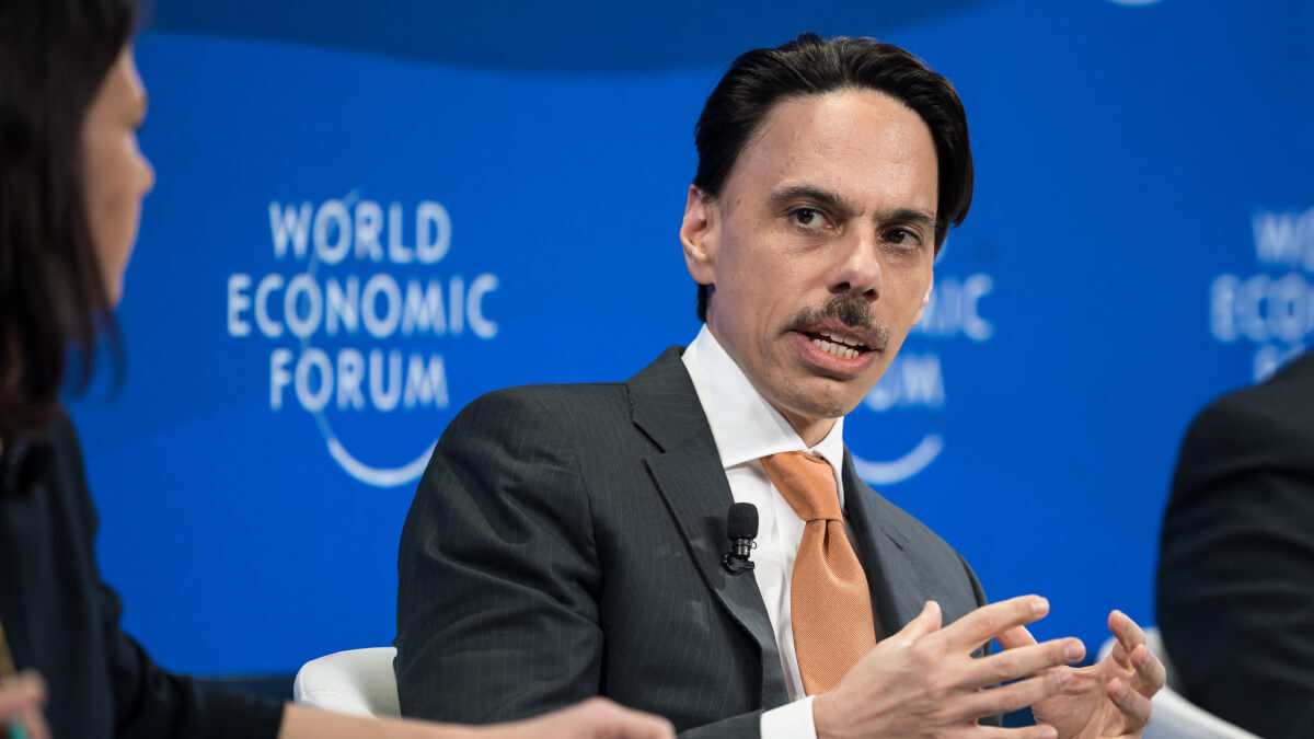 El ministro de Asuntos Exteriores de Arabia Saudita, el príncipe Faisal bin Farhan Al-Saud, en una sesión del Foro Económico Mundial (FEM) en Davos - Fabrice COFFRINI / AFP