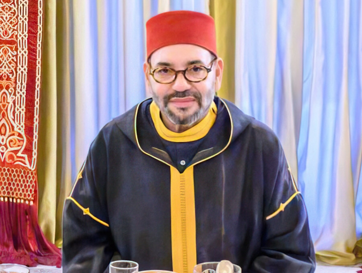 King Mohammed VI of Morocco attends an Iftar (traditional Ramadan fast breaking meal) with Spanish Prime Minister Pedro Sanchez, at the Royal Palace, in Rabat, Morocco, on April 7, 2022. Photo by Azzouz Boukallouch via Balkis Press/ABACAPRESS.COM <motCle99> Hassan III of Morocco Moulay Hassan du Maroc Hassan III Prince Hassan III of Morocco Prince Hassan III du Maroc Hassan III Hassan III du Maroc Prince Moulay Hassan Moulay Hassan of Morocco Islam Musulman Islam Palais Palace Ramadan Ramadhan Eid al-Fitr Eid el-Fitr Ramadan Religion Religion Roi King Afghanistan Morocco Marokko Maroc Rabat Rabat </motCle99> | 805566_002 Rabat Maroc Morocco