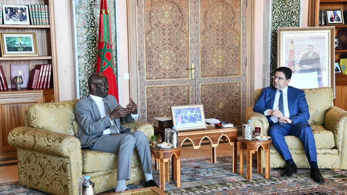 El ministro Nasser Bourita y su homólogo mauritano, el Sr. Mohamed Salem Ould Merzoug - Twitter @DiplomaciaM
