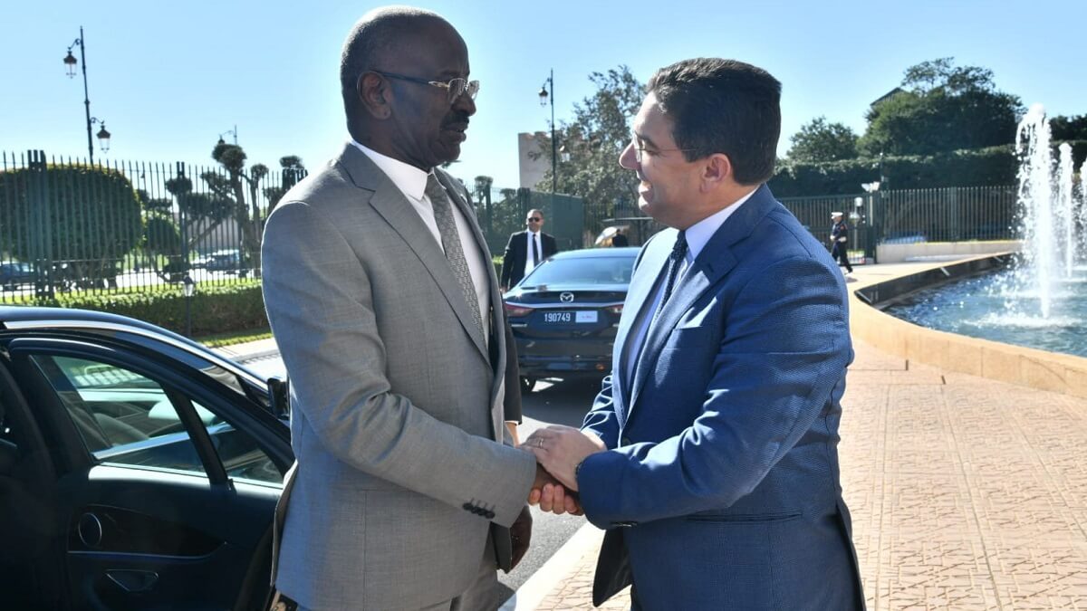 El ministro Nasser Bourita y su homólogo mauritano, el Sr. Mohamed Salem Ould Merzoug - Twitter @DiplomaciaM