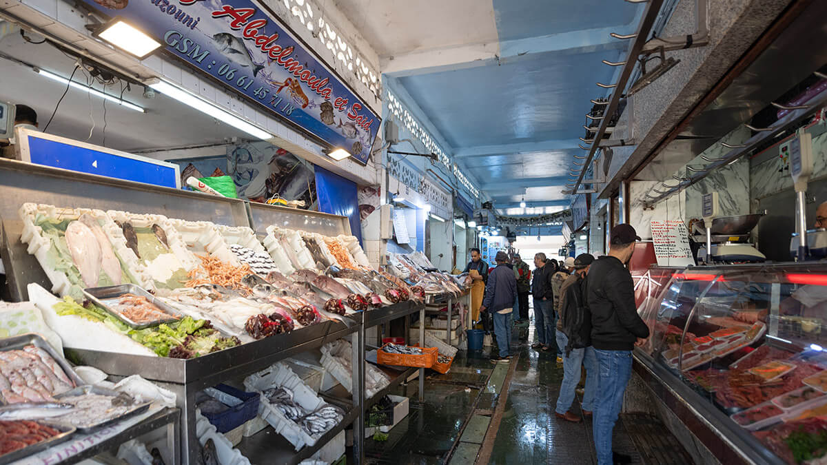 Mercado de venta de carnes y pescados de Marruecos - PHOTO/ATALAYAR
