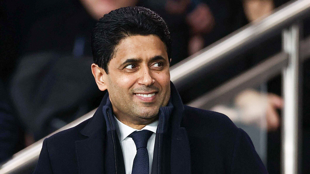 El presidente qatarí del Paris Saint Germain, Nasser al-Khelaifi - AFP/ FRANCK FIFE