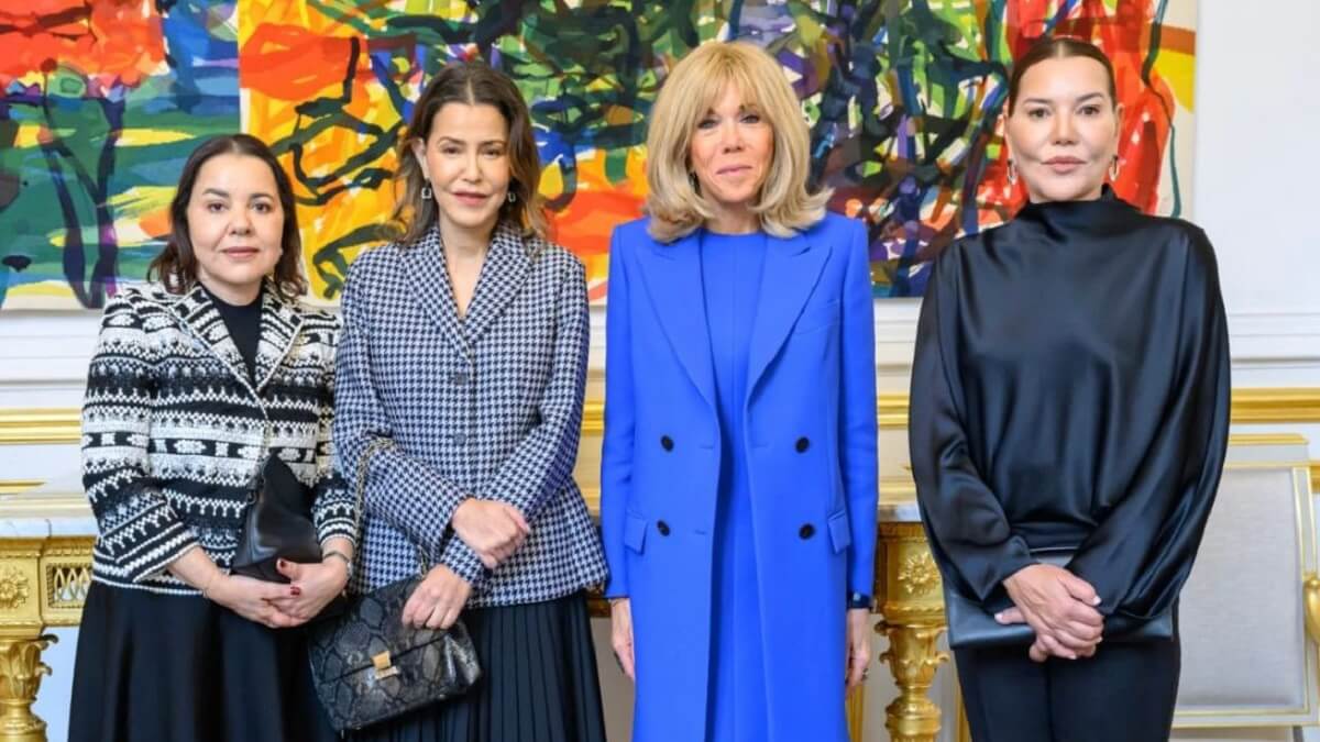 Las princesas Lalla Meryem, Lalla Asmae y Lalla Hasnaa fueron recibidas por Brigitte Macron en Francia