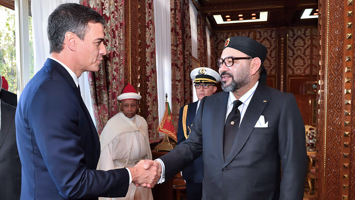 El rey Mohamed VI y Pedro Sánchez - PHOTO/PALACIO REAL MARROQUÍ vía AP