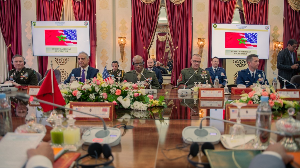 Militares de AFRICOM, se reunieron con el general marroquí Berrid, IG de las Fuerzas Armadas Reales durante su viaje a Marruecos el 22 de febrero de 2024. - PHOTO/X @USAfricaCommand