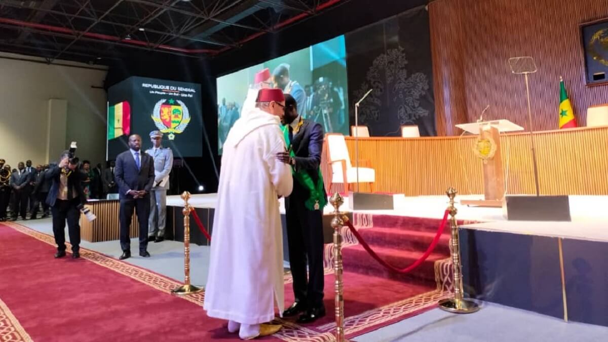 Aziz Akhannouch, jefe de Gobierno de Marruecos, y Bassirou Diomaye Faye, presidente de Senegal – PHOTO/X/@DiplomaciaM/MINISTERIO DE ASUNTOS EXTERIORES DE MARRUECOS