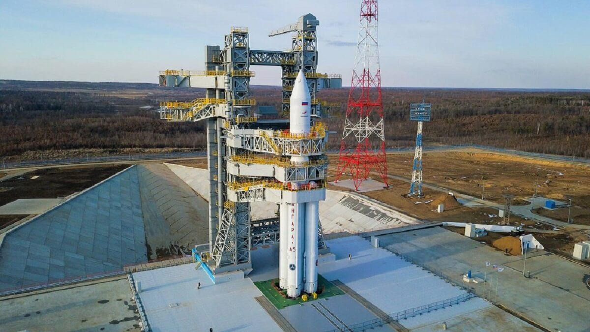 El Angara A5 en el cosmódromo de Vostochny, en la región de Amur, Siberia, situado a 8.000 kilómetros de Moscú y con frontera con China - PHOTO/TsENKI-Roscosmos