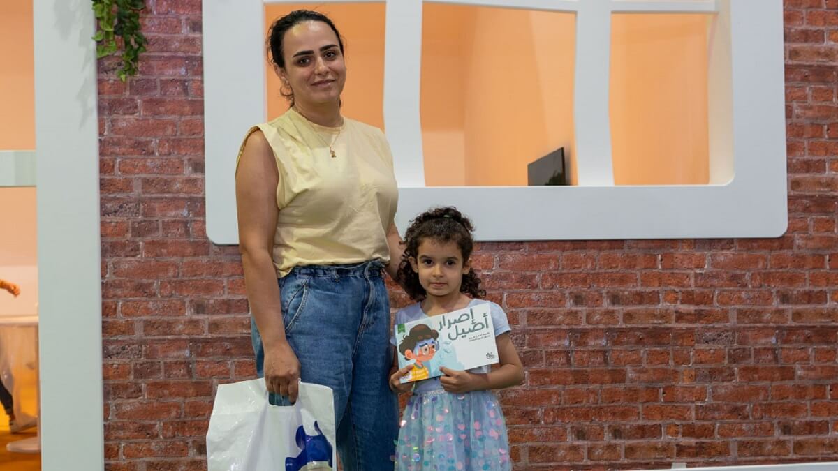 Aseel Zghaibi con su hija Elena