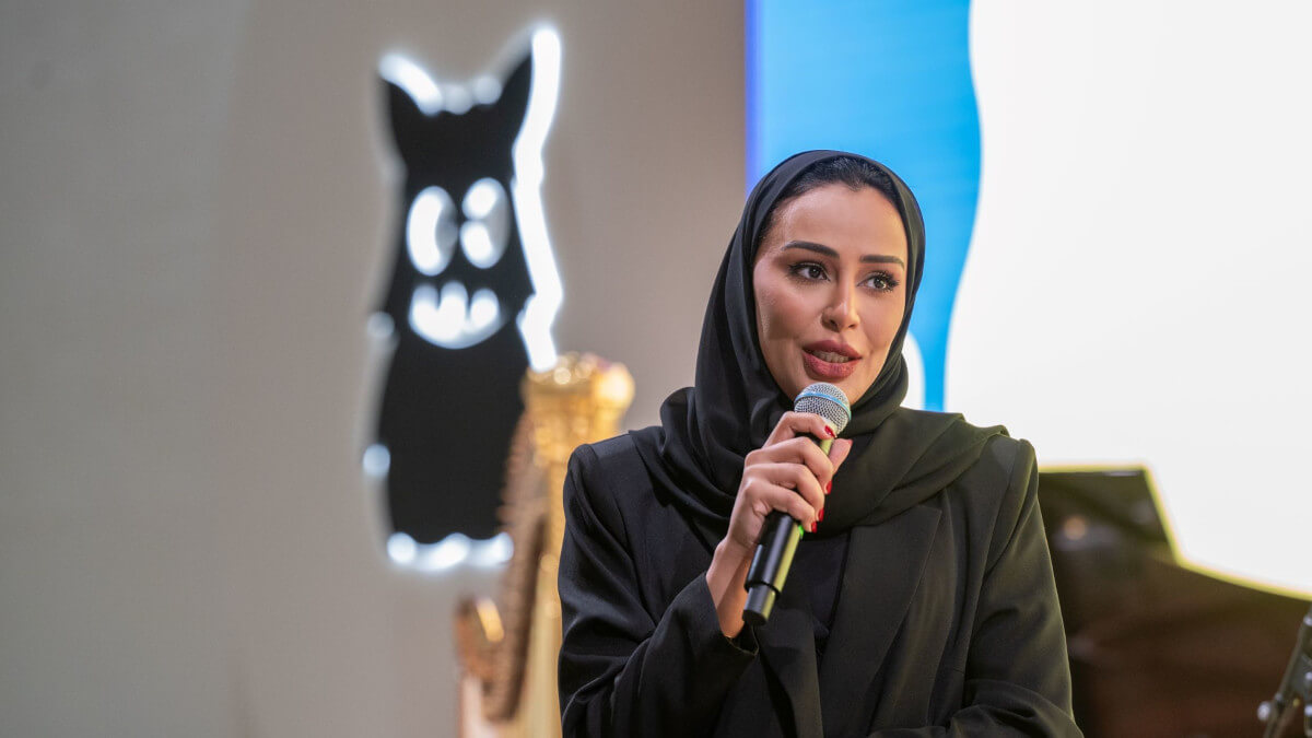 Khawla Al Mujaini, Directora Ejecutiva de la SAC durante su discurso en la ceremonia de clausura