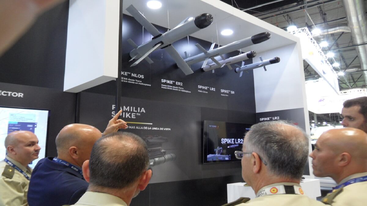 Familia de misiles contracarro Spike. La industria de defensa de Israel es pionera en aeronaves no tripuladas, uno de los grandes exportadores mundiales de sistemas de armas y equipamientos militares - PHOTO/JPons