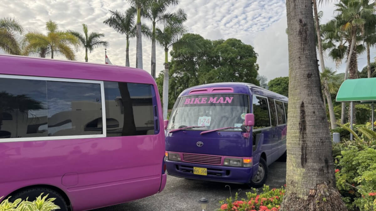 UN News/Matthew Wells Buses ready to ferry participants to the conference venue.