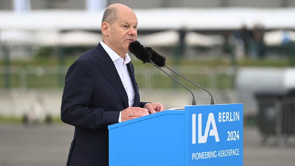 La Alemania de Scholz es el primer contribuyente de la ESA, a cuyo presupuesto asigna 1.171,6 millones, el 22,4 por ciento de las aportaciones nacionales, lo que repercute en beneficio de su industria espacial - PHOTO/Messe Berlín GmbH