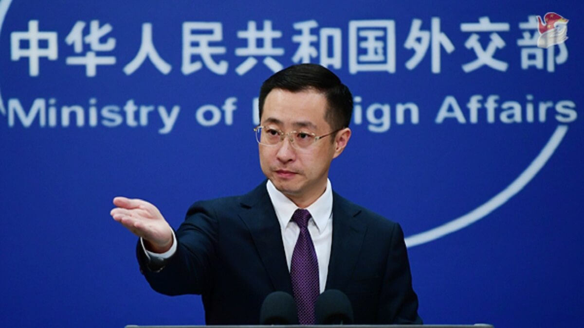 Lin Jian, uno de los portavoces del Ministerio chino de Exteriores, durante su comparecencia del 14 de junio para dar detalles del viaje de Qi Liang por Australia, Nueva Zelanda y Malasia - PHOTO/Ministerio de Asuntos Exteriores de China
