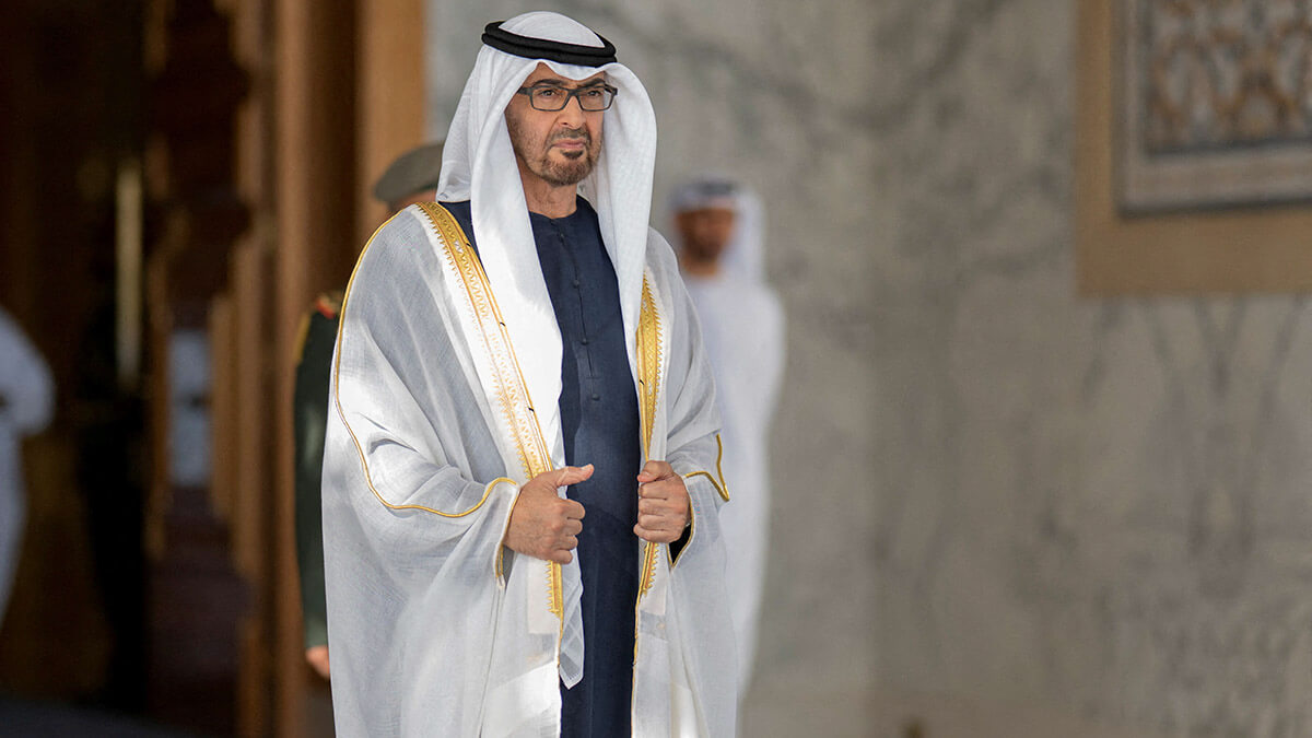 El jeque Mohamed bin Zayed Al Nahyan, presidente de los Emiratos Árabes Unidos - PHOTO/Hamad Al Kaabi/Tribunal Presidencial de los EAU vía REUTERS