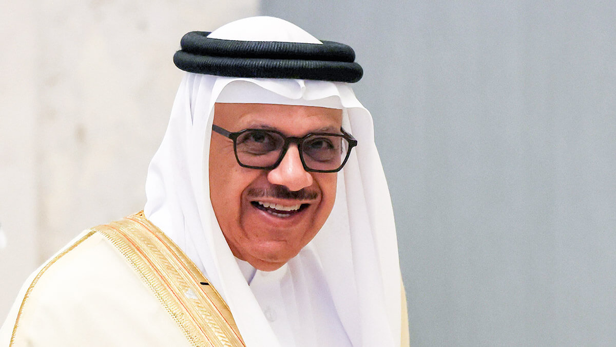 El Ministro de Asuntos Exteriores de Bahréin, Abdullatif bin Rashid al-Zayani - AFP/FAYEZ NURELDINE