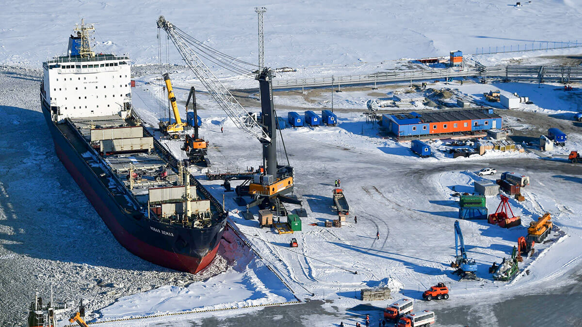 Perspectiva general del puerto de Sabetta, en la península de Yamal - AFP/KIRILL KUDRYAVTSEV