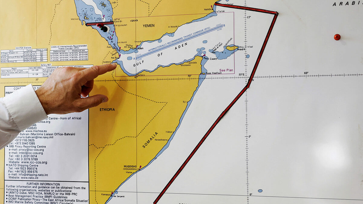 El Golfo de Adén en un mapa - REUTERS/LOUIZA VRADI