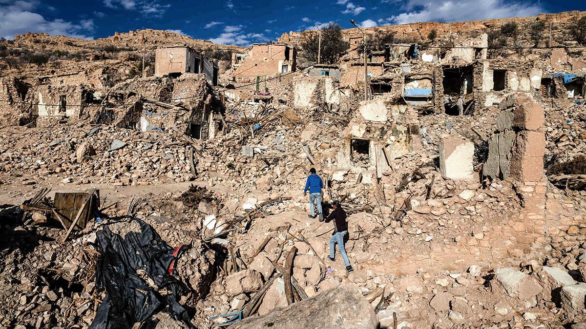 Aldea de Douzrou, en el centro de Marruecos, afectada por el terremoto - AFP/FADEL SENNA