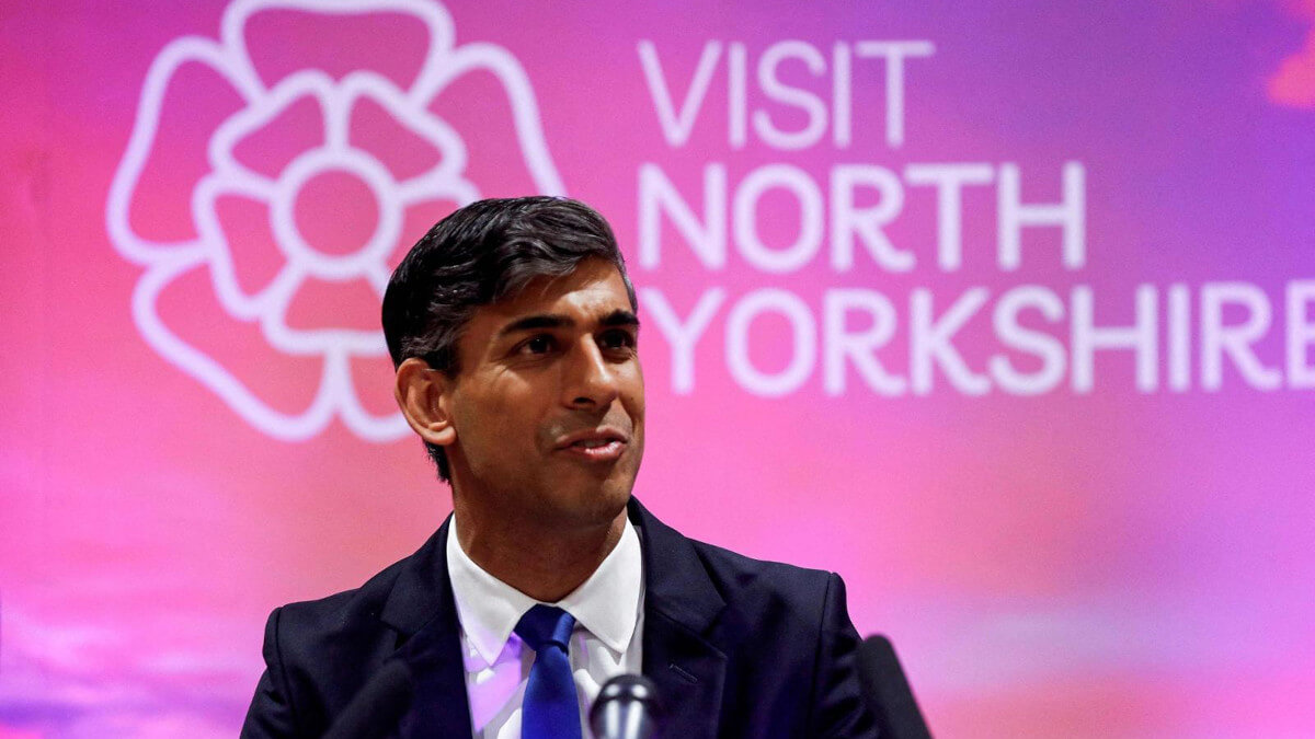 El primer ministro británico y líder del Partido Conservador, Rishi Sunak - Temilade Adelaja/AFP
