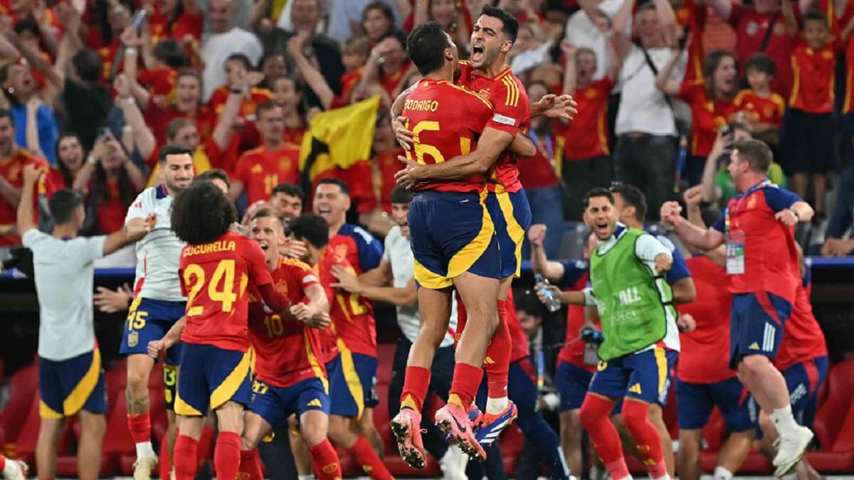 Imagen del partido entre España y Francia de la Eurocopa de Alemania - PHOTO/AFP/MIGUEL MEDINA