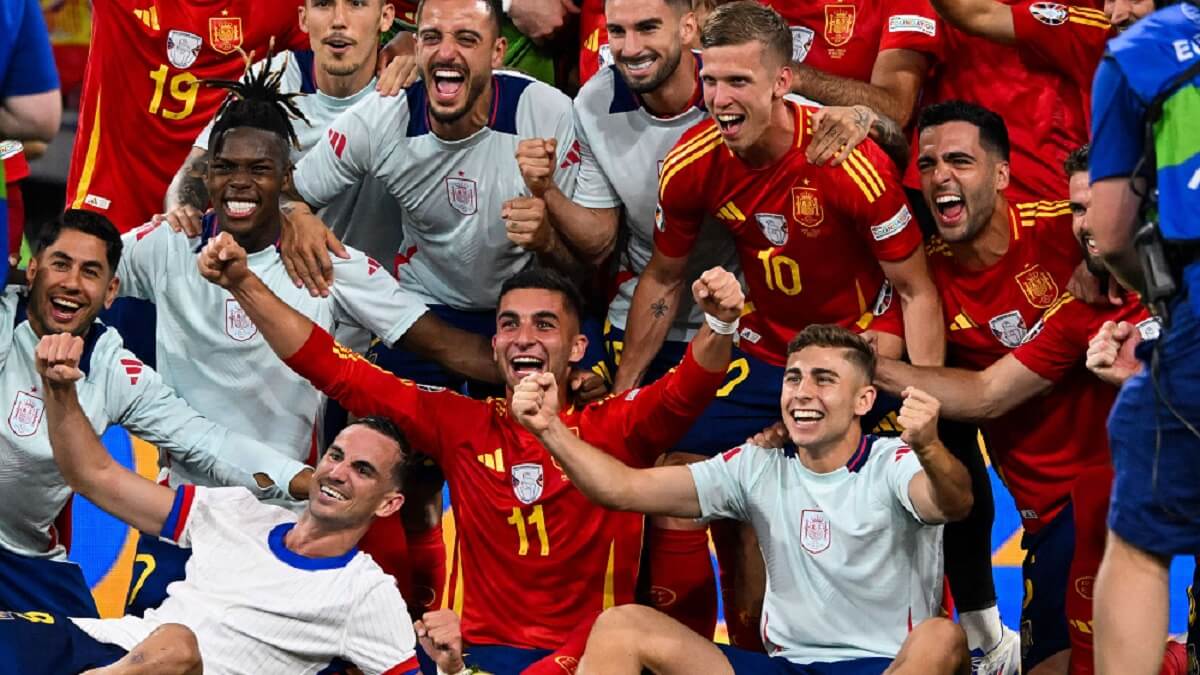 Imagen del partido entre España y Francia de la Eurocopa de Alemania - PHOTO/AFP/ODD ANDERSEN
