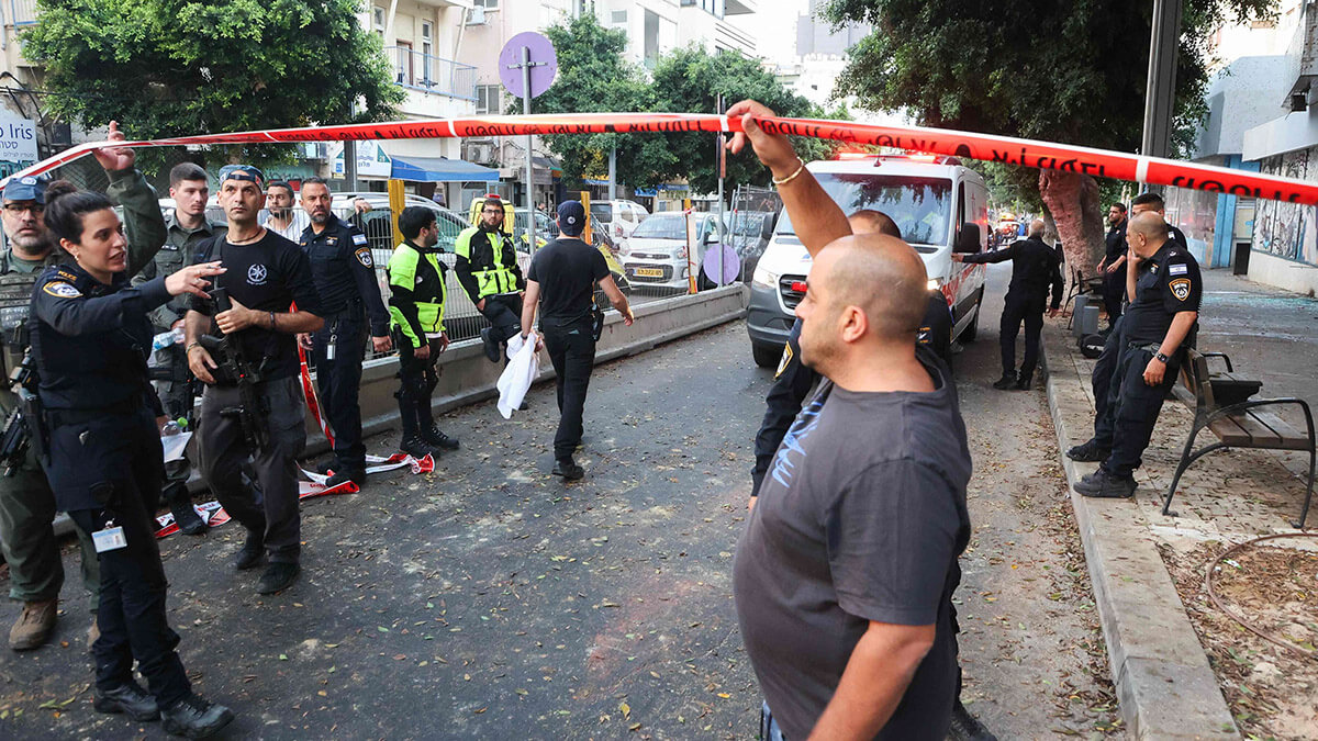 El lugar donde se produjo una explosión en Tel Aviv la madrugada del 19 de julio de 2024 - AFP/GIL COHEN-MAGEN