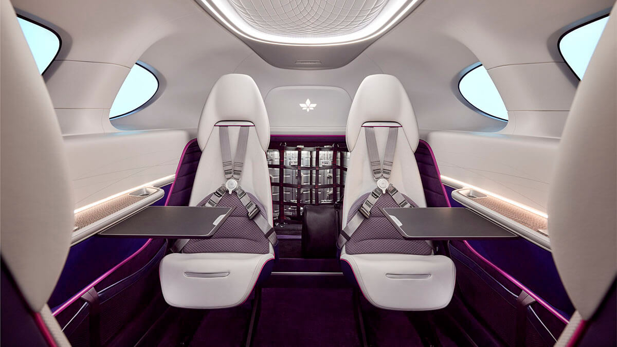 Interior de un avión Lilium Jets - PHOTO/LILIUM