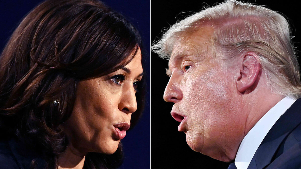 Combinación de imágenes de archivo de la candidata demócrata a la vicepresidencia de EE. UU., Kamala Harris y del candidato republicano, Donald Trump - AFP/ ERIC BARADAT y OLIVIER DOULIERY