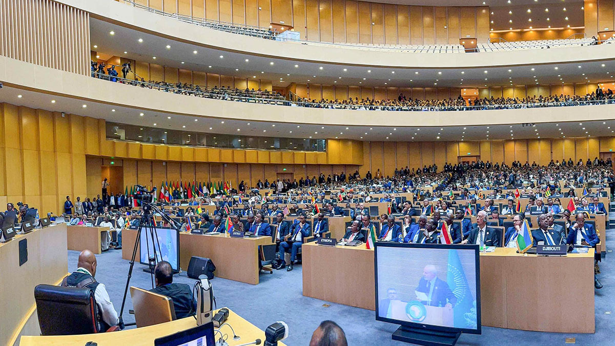 <p>Asamblea de la Unión Africana (UA) en la sede de la UA en Adís Abeba - AFP/PRESIDENCIA BRASILEÑA / RICARDO STUCKERT</p>