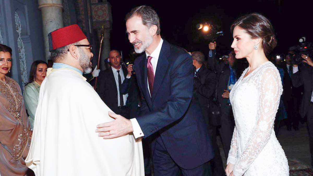 Mohamed VI, Felipe VI y la reina Letizia