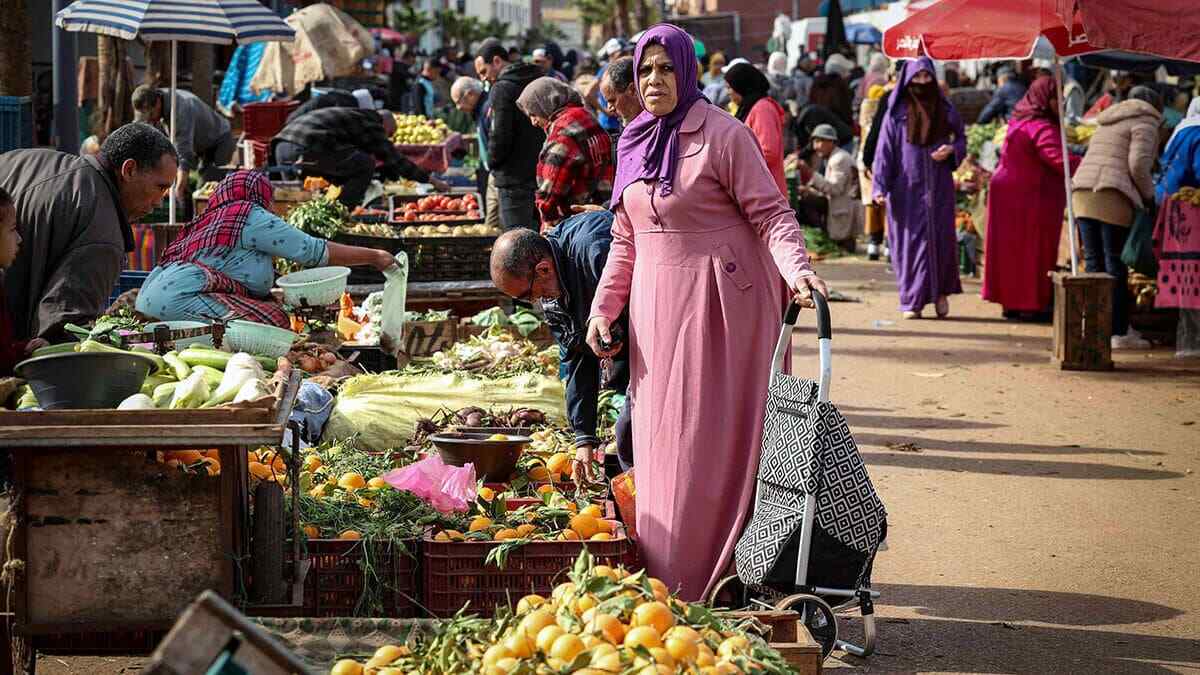Mercado de Sidi Moussa en la ciudad de Salé, en la costa atlántica de Marruecos, al norte de la capital - AFP/FADEL SENNA