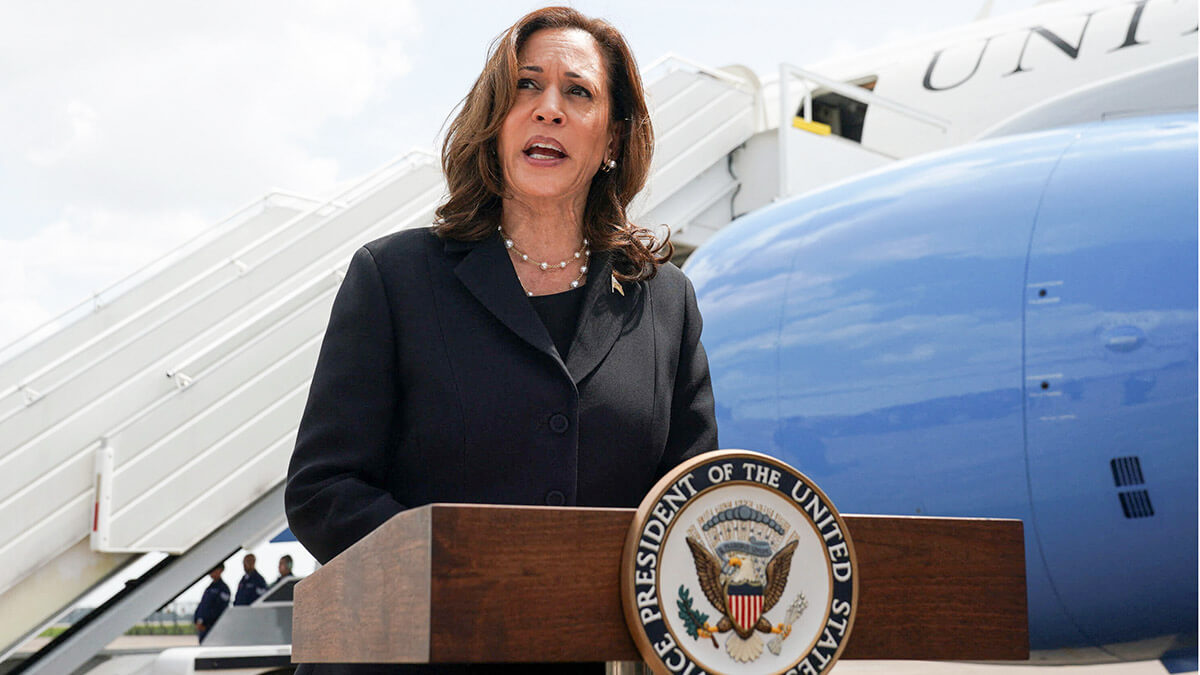 La vicepresidenta estadounidense, Kamala Harris - REUTERS/KEVIN LAMARQUE