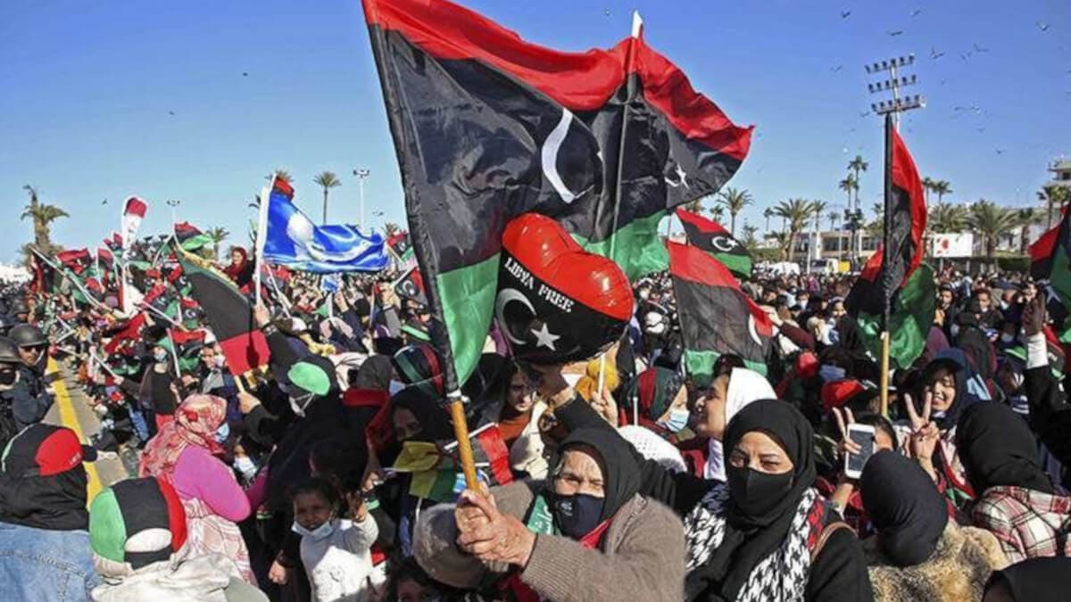 Celebraciones que conmemoran el décimo aniversario de la revolución de 2011 en Trípoli, Libia 17 de febrero de 2021 - AFP/MAHMUD TURKIA