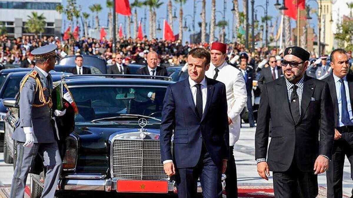 El presidente francés Emmanuel Macron junto al monarca marroquí Mohamed VI - PHOTO/ARCHIVO