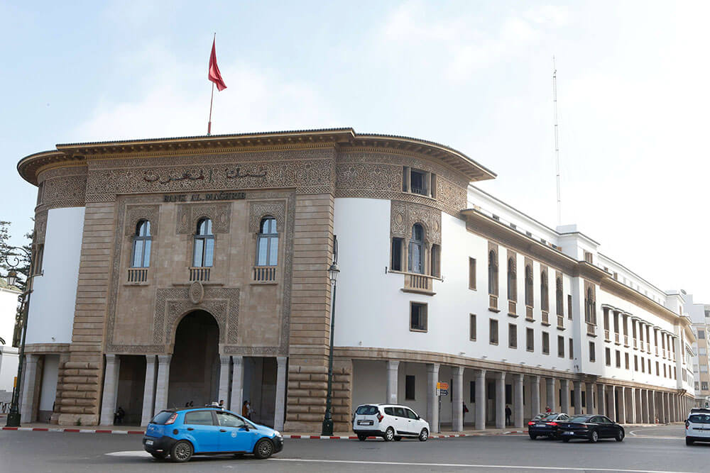 REUTERS/YOUSSEF BOUDLALA - Vista general del Banco Central de Marruecos en Rabat
