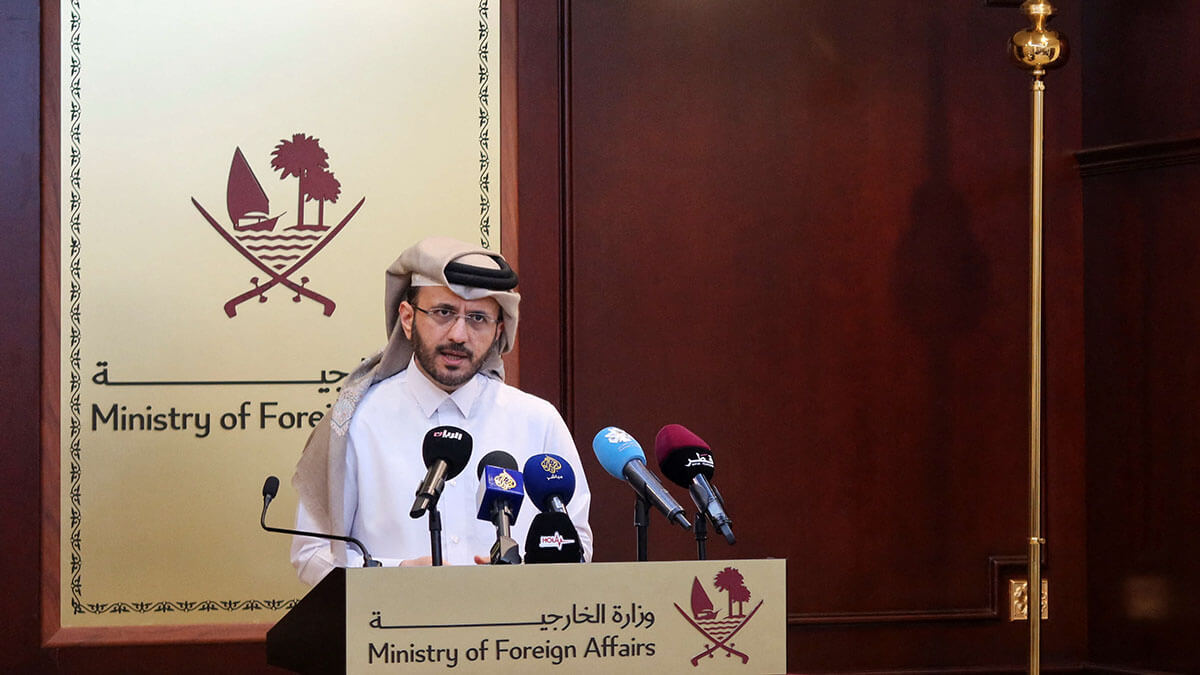 El portavoz del Ministerio de Asuntos Exteriores de Qatar, Majed Al-Ansari
REUTERS/IMAD CREIDI