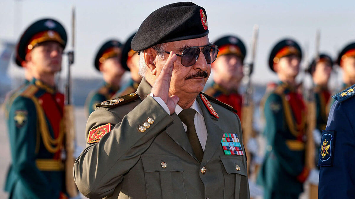 <p>El comandante militar libio Khalifa Haftar - AFP/COMANDO GENERAL DEL EJÉRCITO NACIONAL</p>