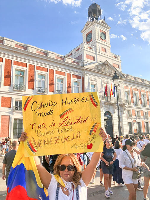 Manifestación contra la dictadura de Venezuela - PHOTO/ANTONIO REGALADO