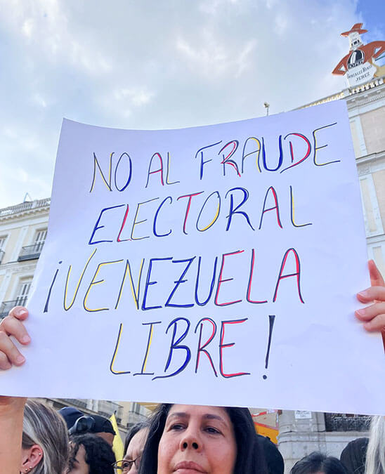 Manifestación en Madrid contra la dictadura de Venezuela - PHOTO/ANTONIO REGALADO