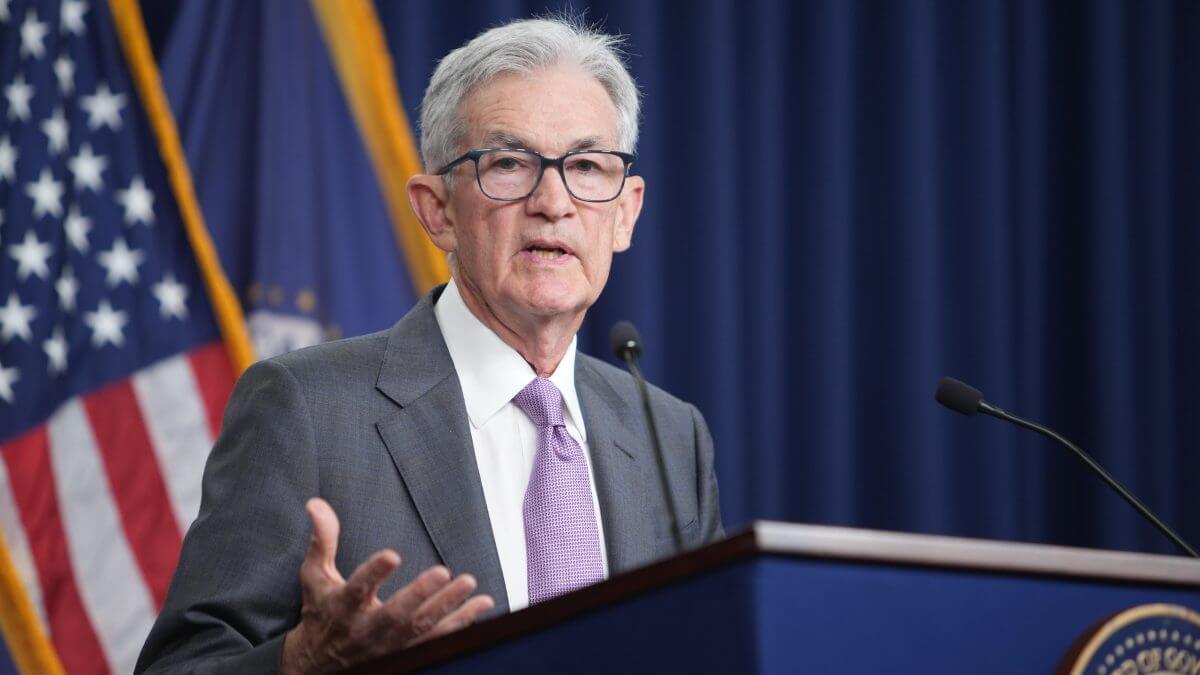 Jerome Powell, presidente de la Reserva Federal estadounidense, en su comparecencia ante la prensa tras la última reunión del Consejo de la Fed – PHOTO/FEDERAL RESERVE