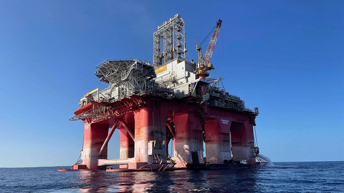 Plataforma de perforación Transocean Barents, en busca de gas en alta mar - AFP/ TOTAL ENERGIES
