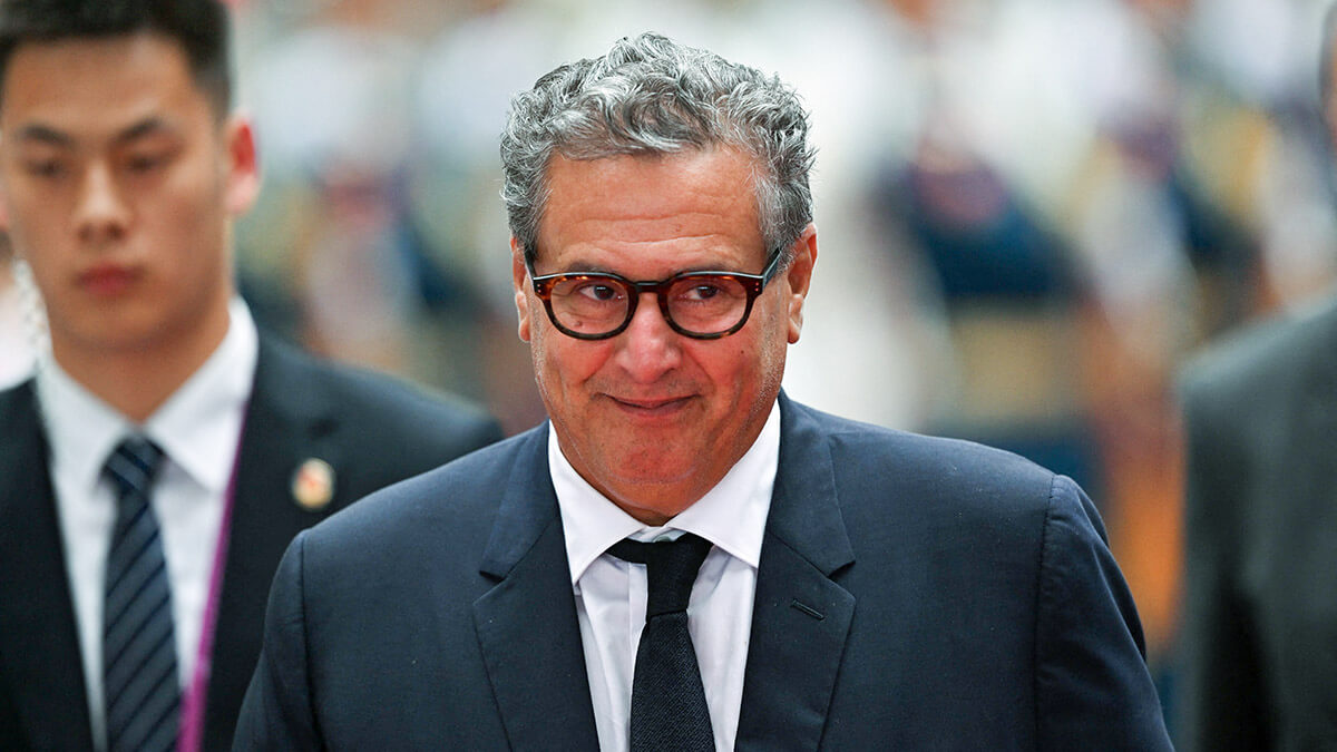 El primer ministro marroquí, Aziz Akhannouch, antes de la cumbre del Foro de Cooperación China-África (FOCAC) en Pekín el 4 de septiembre de 2024 - PHOTO/ADEK BERRY vía REUTERS