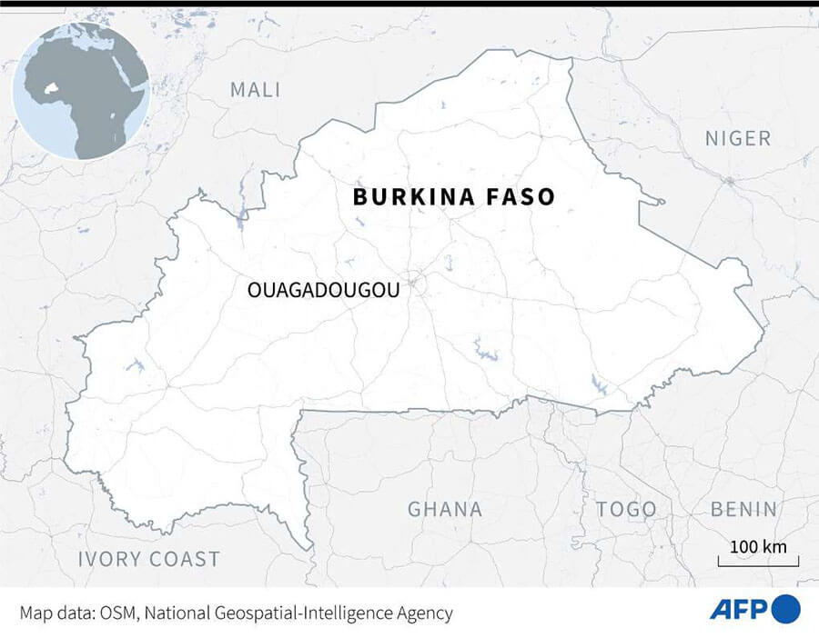 Mapa de Burkina Faso - AFP/ VALENTIN RAKOVSKY & SABRINA BLANCHARD