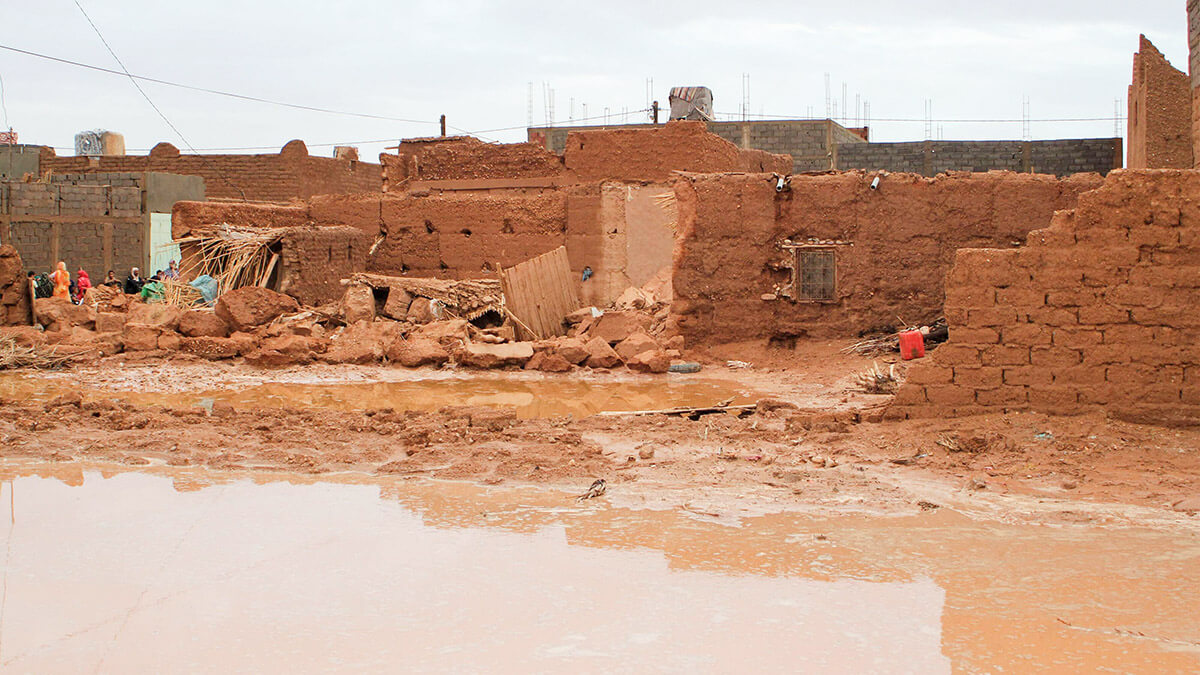 <p>Una casa derrumbada después de las inundaciones en la región marroquí de Zagora el 7 de septiembre de 2024 - AFP/ SMAIL AIT HMAD</p>